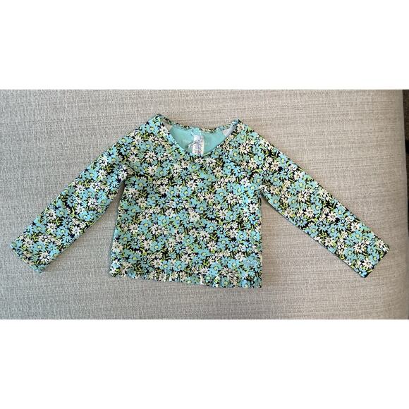 Vineyard Vines Girls Ruffle Rashguard Size 2T Floral UPF 50+ Beachy Pool Swim - Picture 1 of 7